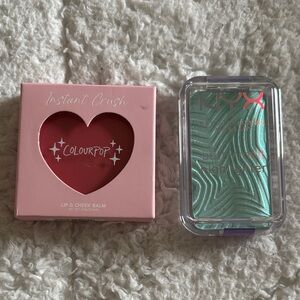 ColourPop Blush in Shade Lucky U & NYX Highlighter in Shade Butta Mint